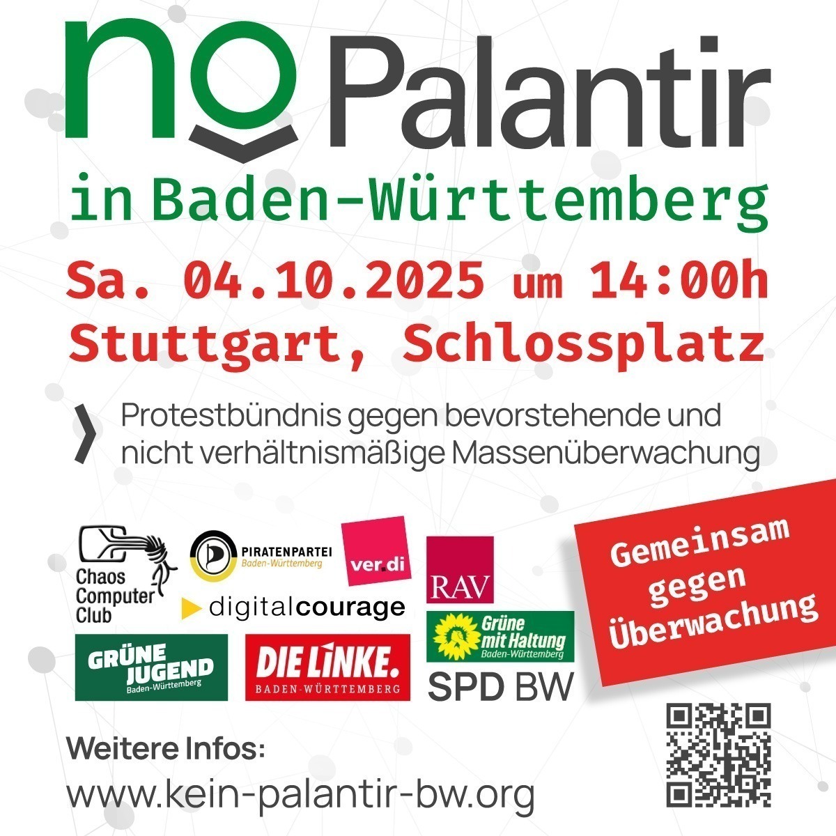 Demoplakat mit Logos der Veranstalter