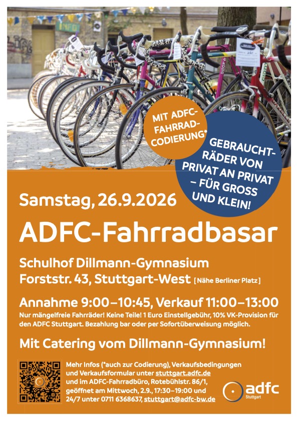 ADFC Fahrradbasar - Gebraucht Räder von Privat an Privat für Groß und Klein - Mit Radcodierung