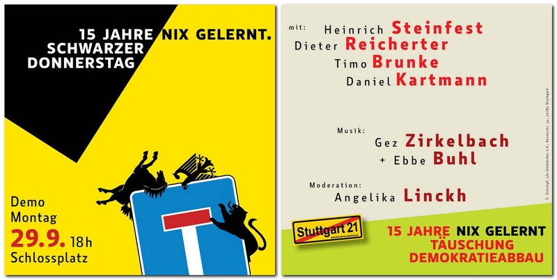 Flyer mit Programm und einer Grafik