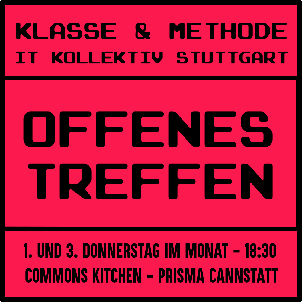 Rotes Sharepic im Stil eines Klassendiagramms mit allen Infos zur Veranstaltungsreihe